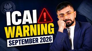 This Could Be ICAI’s Biggest Trap | CA Exams September 2026 | Neeraj Arora