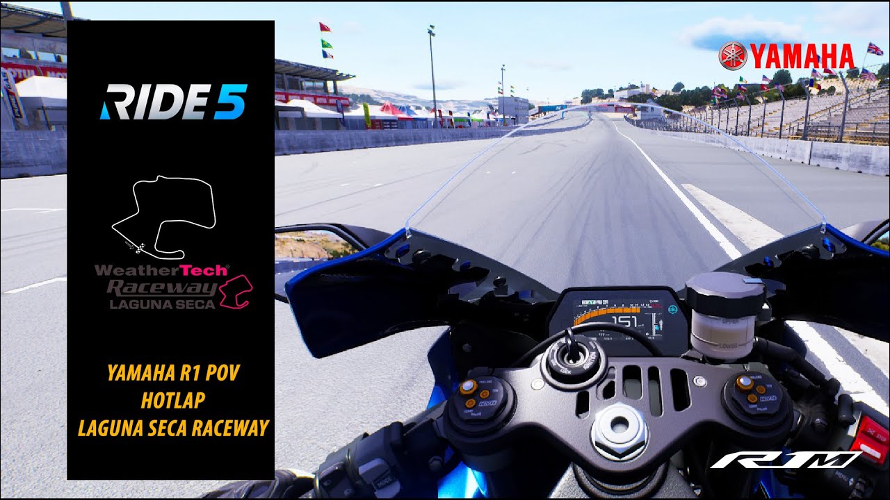 YAMAHA R1 - POV HOTLAP - LAGUNA SECA RACEWAY - RIDE 5 - YouTube