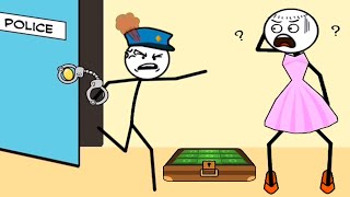 Thief Draw: Escape Puzzle (WEEGOON) - All Levels 1-70 ANSWERS - Funny Stickman Brain Puzzle Game