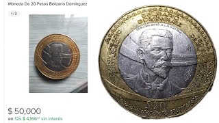 MONEDA DE 20 BELIZARIO, SE OFERTA EN $50MIL PESOS! 😡💲