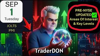 MNQ - Drops Overnight - PRE NYSE Levels TUE SEP 1ST!