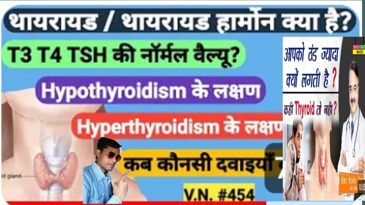 थायराइड हार्मोन क्या है, thyroid hormones kya hai, T3 T4 TSH ki normal ...