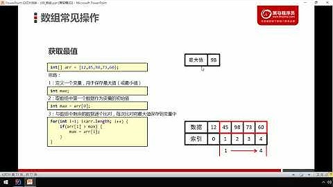 17 数组获取最大值   黑马JavaEE零基础在线就业班课程