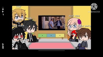 Avengers react to Peter whit aunt may