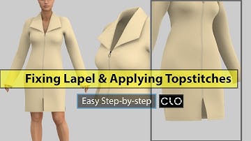 How to Apply Topstitches and Simulate a Jacket with Collar in CLO 3D Easy Step-by-step