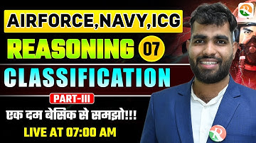 VIRAT Batch 2.0 / Classification #3 /Reasoning for Airforce Navy ICG /Airforce Reasoning Class