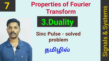 Properties of Fourier Transform | Tamil | Duality | Sinc pulse