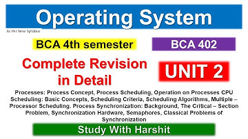 Unit 2 Operating System Explained 🔥 | BCA 402 Semester 4 CCSU 2025 | Complete Revision