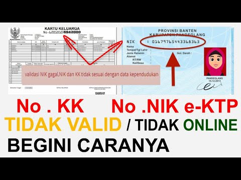 SOLUSI VALIDASI e-KTP NIK & KK TIDAK VALID TIDAK SESUAI DENGAN DATA KEPENDUDUKAN