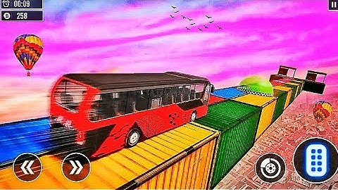 Impossible Ramp Bus Stunt Driving Simulator Android 3d | Crazy Ramp Bus Driving Simulator Gameplay 💥