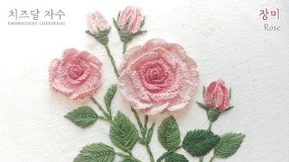 [CC] 장미, Rose, hand embroidery