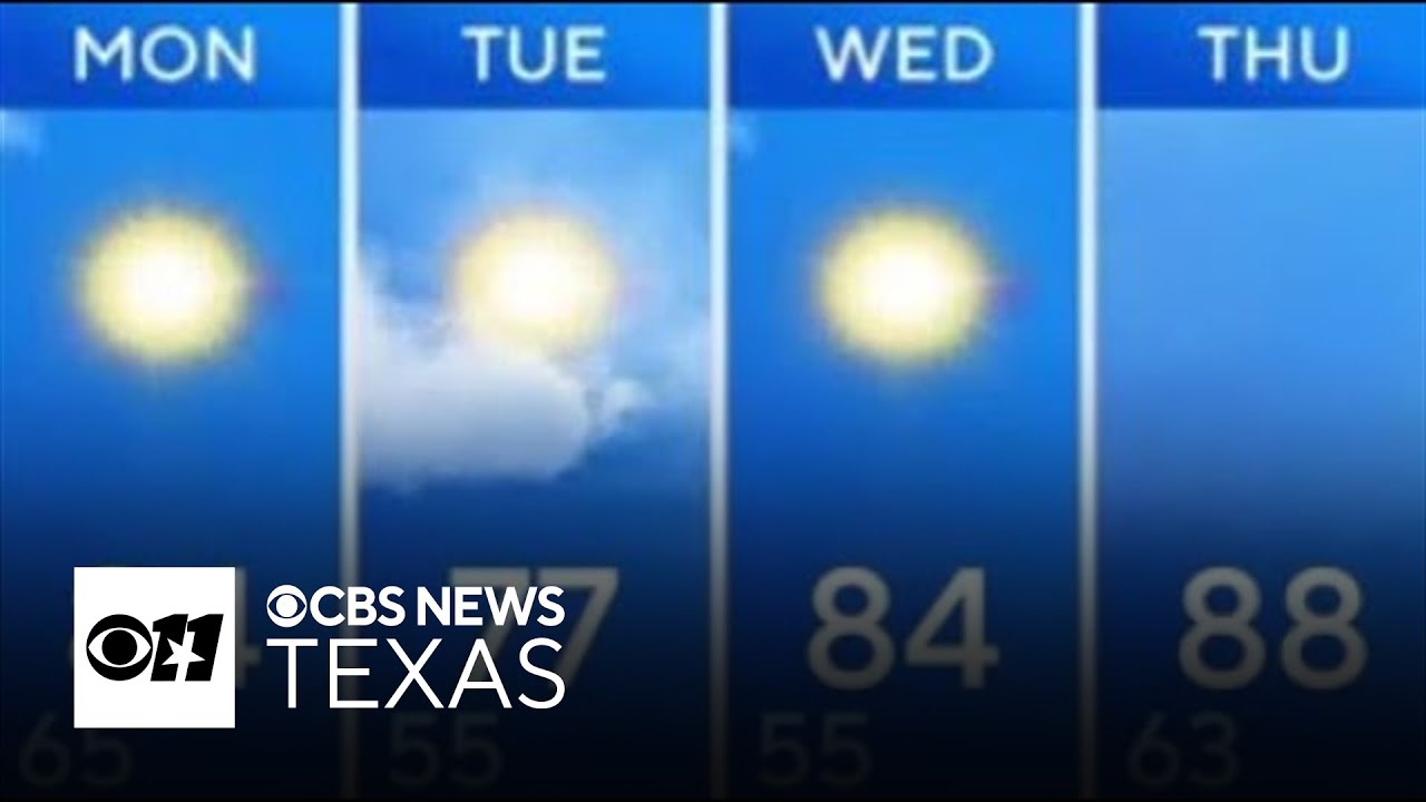Slightly cooler temperatures kick off DFW's week - YouTube