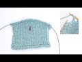 How to work german short rows  with a double stitch back and forth on the needle