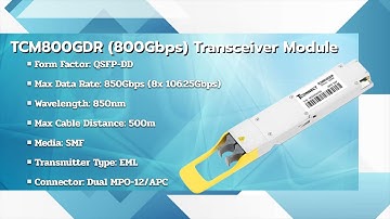 [TCM800GDR] TConnect QSFP-DD DR4 800G 500M Dual MPO-12 SMF Transceivers #tconnect