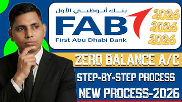 FAB Bank Zero Balance Savings Account 2026 | How to Open Fab isave account Open Process 2026