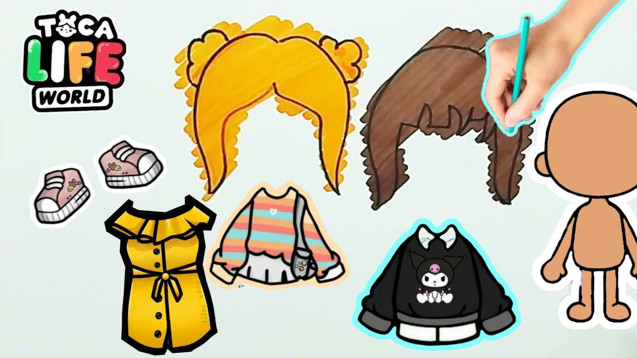 How to draw Toca Boca Girl Character