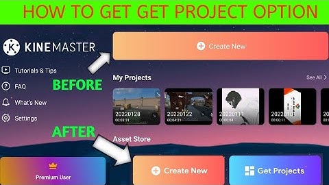 How to get project option in kinemaster | fix get project not showing | new update | TYTA