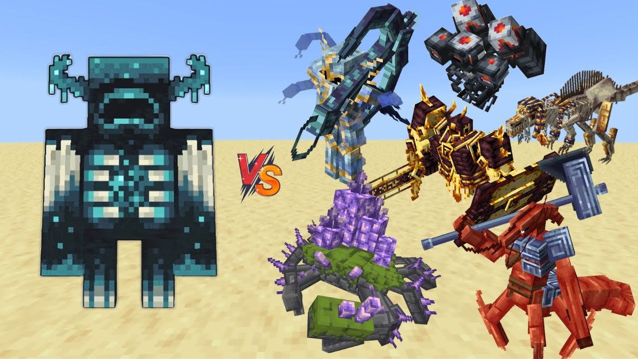 Warden vs l_ender's cataclysm Bosses | Minecraft L_Ender’s Cataclysm Mod Battle