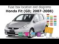 Honda Fit 2008 Fuse Box Diagram