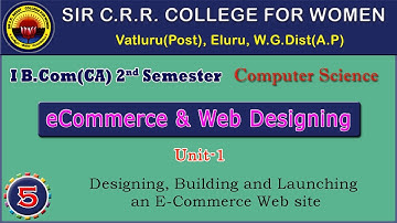 5. B.Com(CA) 1/2 - eCommerce & Web Designing - Unit 1 - Designing, Launching an  E-Commerce Web site