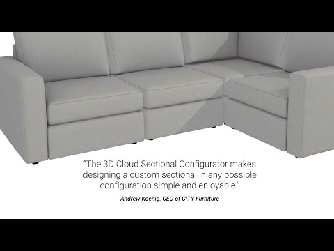 See how CITY Furniture is transforming the shopping journey with the new 3D Cloud Sectional Configurator on CITYfurniture.com. Shoppers and associates can build custom sectionals of any size, confirm live dimensions, save and share screenshots, and view in AR. See how CITY Furniture is transforming the shopping journey with the new 3D Cloud Sectional Configurator on CITYfurniture.com. Shoppers and associates can build custom sectionals of any size, confirm live dimensions, save and share screenshots, and view in AR.
