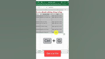 Cách xóa nhanh dòng trống trong Excel #shorts