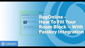 RegOnline - How To Fill Your Room Block - With Passkey Integration