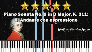 Mozart's Piano Sonata No. 9 in D Major, K.311: II. Andante con espressione [Synthesia MIDI Tutorial]