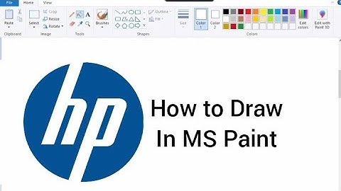 How to Draw hp logo in ms paint //Very easy tutorial....