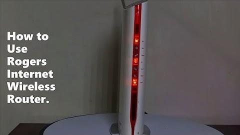 How to Use Rogers wireless Internet Router.