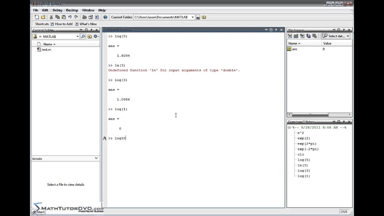 Matlab Essentials - Sect 13 - Exponentials and Logarithms