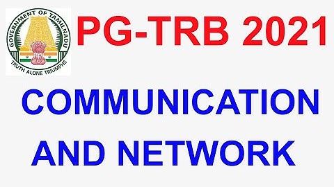 PG TRB COMMUNICATION AND NETWORK ONLINE TEST| VIBRANT ONLINE ACADEMY