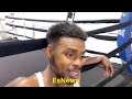 Errol Spence on sparring Floyd Mayweather & Team Pacquiao taking him lightly; horse riding ringwalk