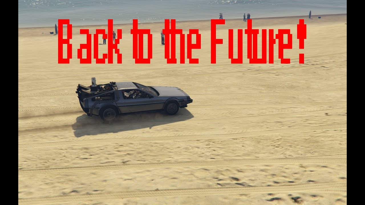 TIME TRAVELLING ROBBER! GTA V NEW BACK TO THE FUTURE MOD!