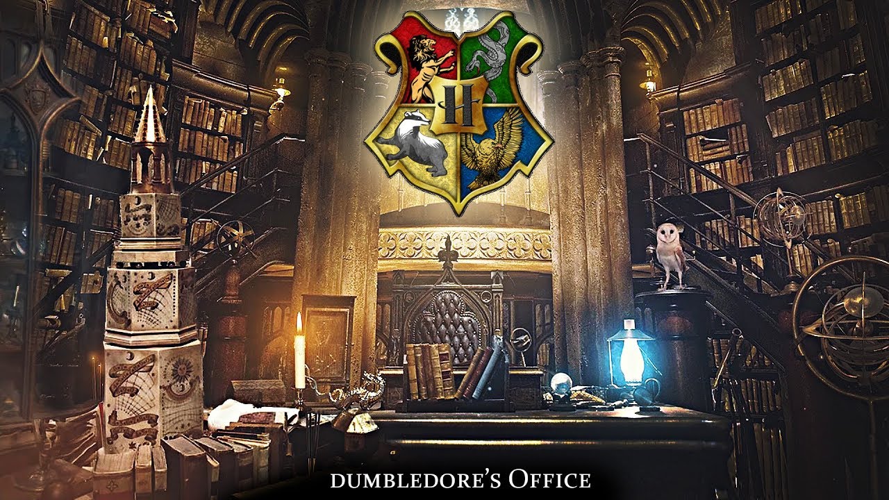 Dumbledore S Office Asmr Hogwarts Harry Potter Ambience Cinemagraph Youtube - roblox hogwarts dumbledores office
