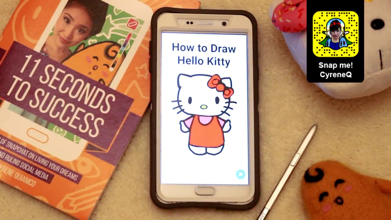 How to Draw Hello Kitty on Snapchat