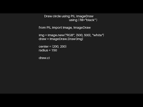 Creating circle in python (pil)