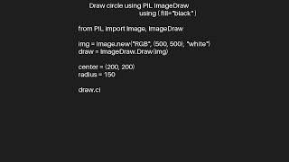 Creating circle in python (pil)