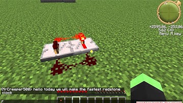 Minecraft:How To Make Fastest Redstone Clock