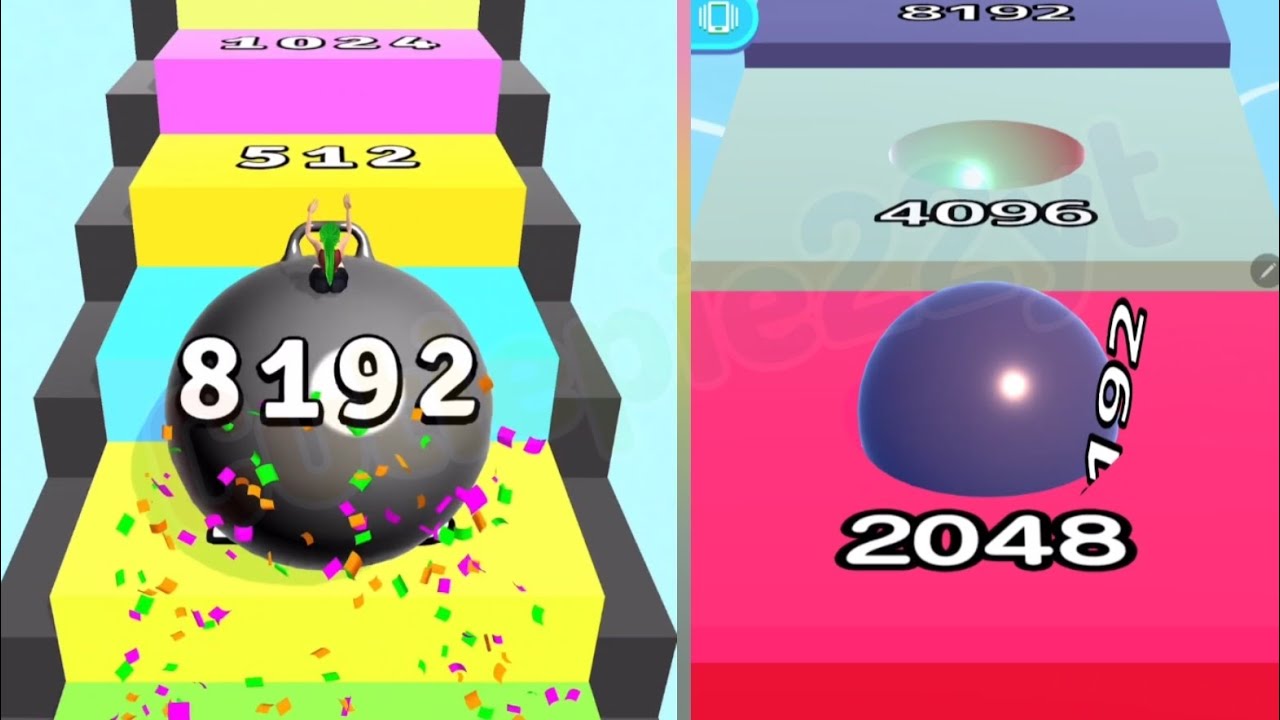 2048 | Ball Run INFINITY vs Yoga Color Ball Race #cutiepie22yt # ...