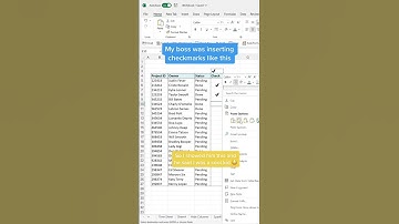How to insert checkmarks on Excel. #excel #shorts