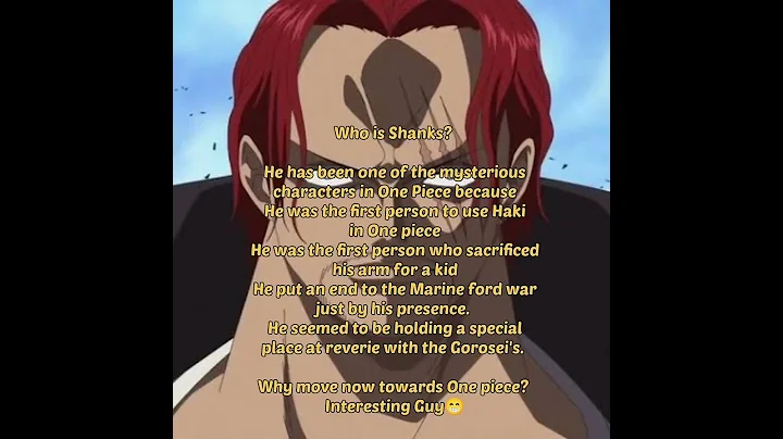 Who is Shanks? #onepiece #shanks #redhairpirates #onepiecetheory #onepieceanime #shorts #shortsvideo