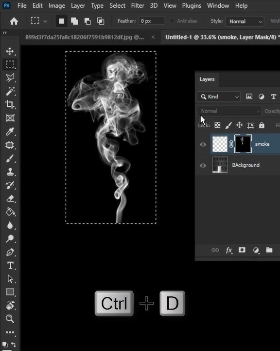 Remove Impossible Smoke Background in photoshop