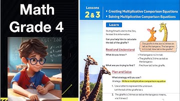 Math Grade 4 / Lesson 2-3 / Multiplicative comparison / أسهل شرح ماث الصف الرابع الابتدائي