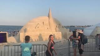 Revere Beach International Sand Sculpting Festival (July 27, 2019) "Moon Landing Sculpture"