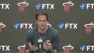 Erik Spoelstra on the Miami Heat clinching the first seed and possibly resting players