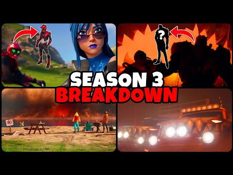 Fortnite Season 3 Trailer BREAKDOWN! (2 BATTLE PASS Skins, NEW Vehicles, Ship POI, SECRETS, & More)