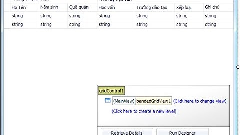 Create a Grid bands using devexpress