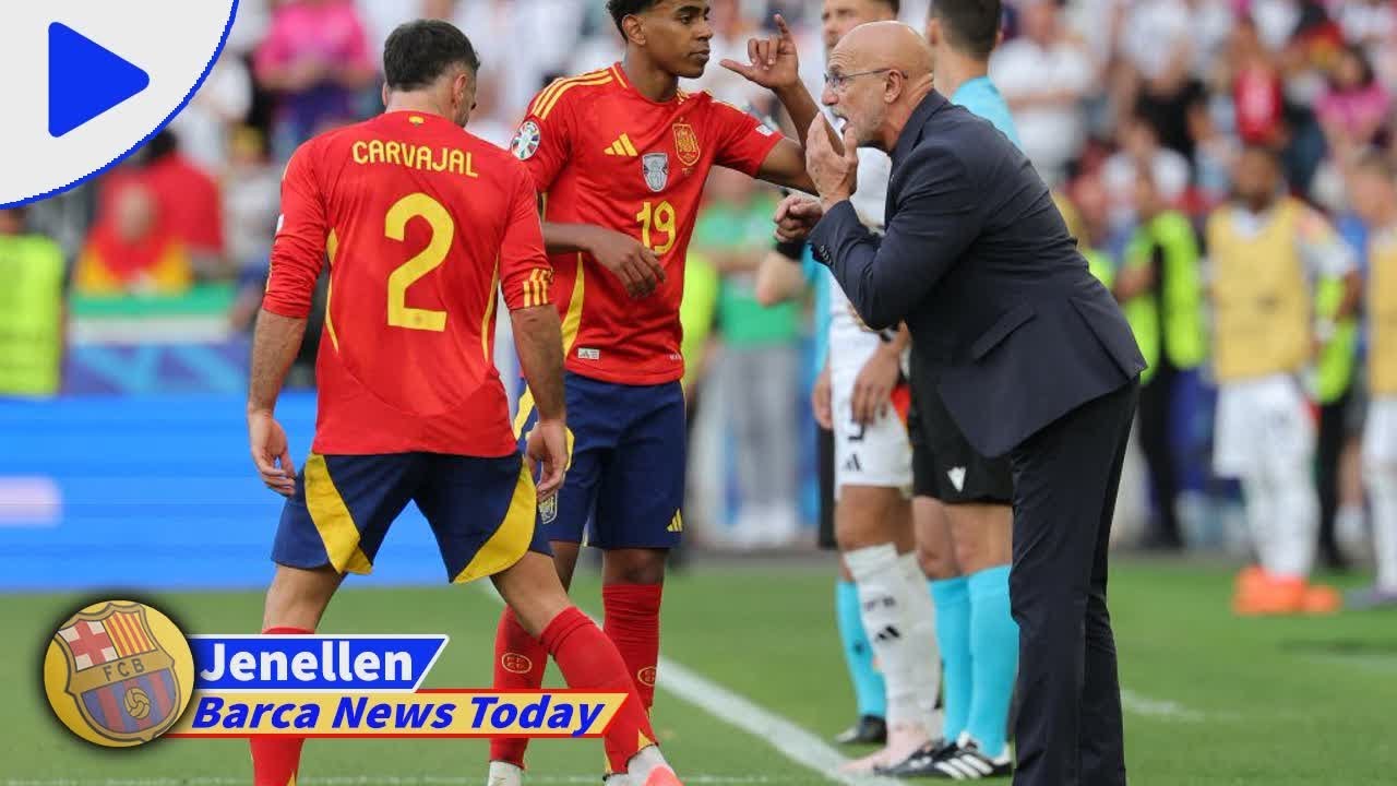 Новости ФК «БАРКА»: тренер сборной Испании обсуждает вызов Ламина, Ханси Флик комментирует: «Ника...