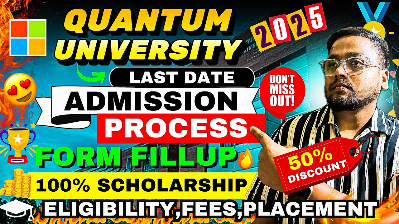 Quantum University Admission Process 2025 🔥 | Eligibility,Fees,Scholarship, Placement | QCARE Exam